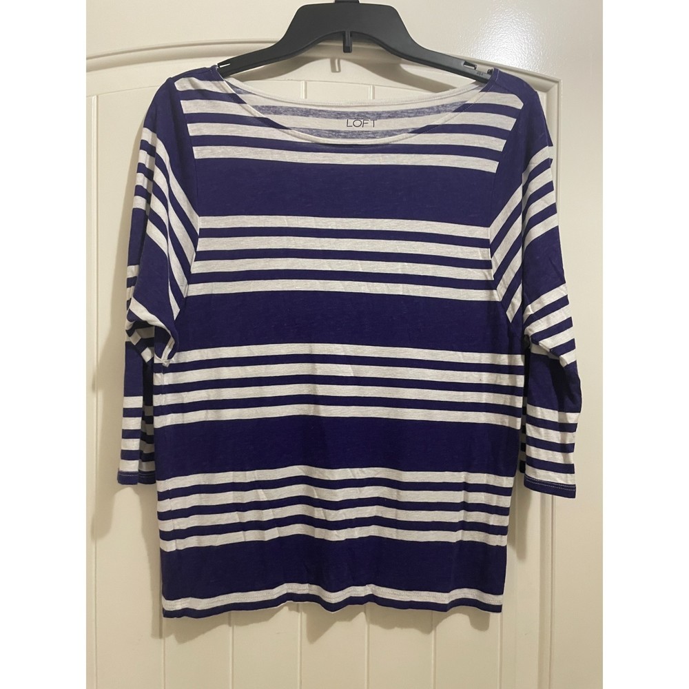 Loft by Ann Taylor striped knit top women's medium